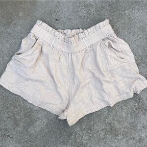 Free People Women's High Waist Tan Shorts